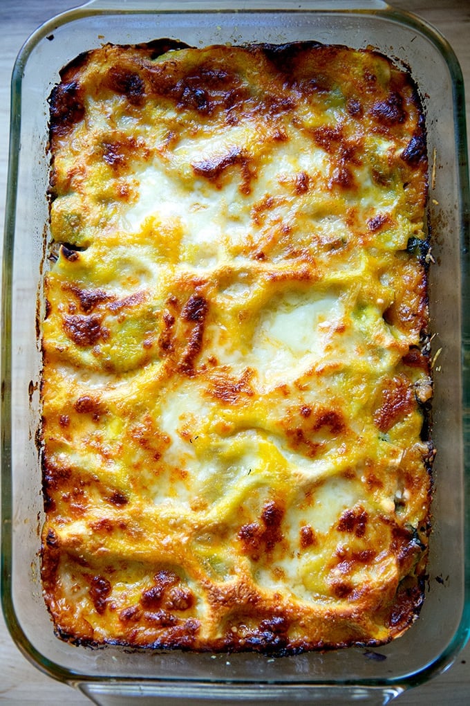 Creamy Butternut Squash Lasagna: Greens, Mushrooms & Sage